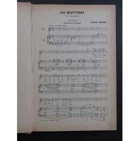 FRANCK César Les Béatitudes Oratorio Chant Piano 1889