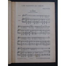 PFISTER Henri Les Saisons du Coeur 5 pièces Chant Piano