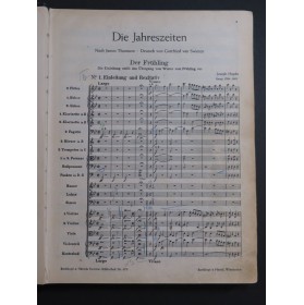 HAYDN Joseph Die Jahreszeiten Les Saisons Chant Orchestre