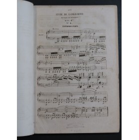 DONIZETTI G. Lucie de Lammermoor Opéra Piano Chant ca1842