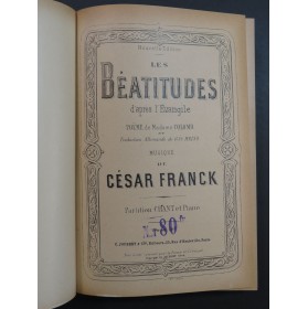 FRANCK César Les Béatitudes Oratorio Chant Piano