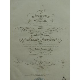 BAUDIOT Charles Méthode de Violoncelle ca1835