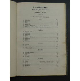 BIZET Georges L'Arlésienne Piano solo 1872