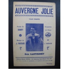 Auvergne Jolie Valse J. Vaissade Chant Piano ou Accordéon