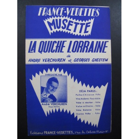 La Quiche Lorraine Verchuren Ghestem Accordéon 1954