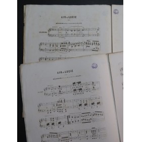 PANSERON Auguste Air de Lucie G. Donizetti Melodium Piano ca1855