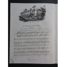 DE BEAUPLAN Amédée Le Pays le plus Beau Chant Piano ca1830