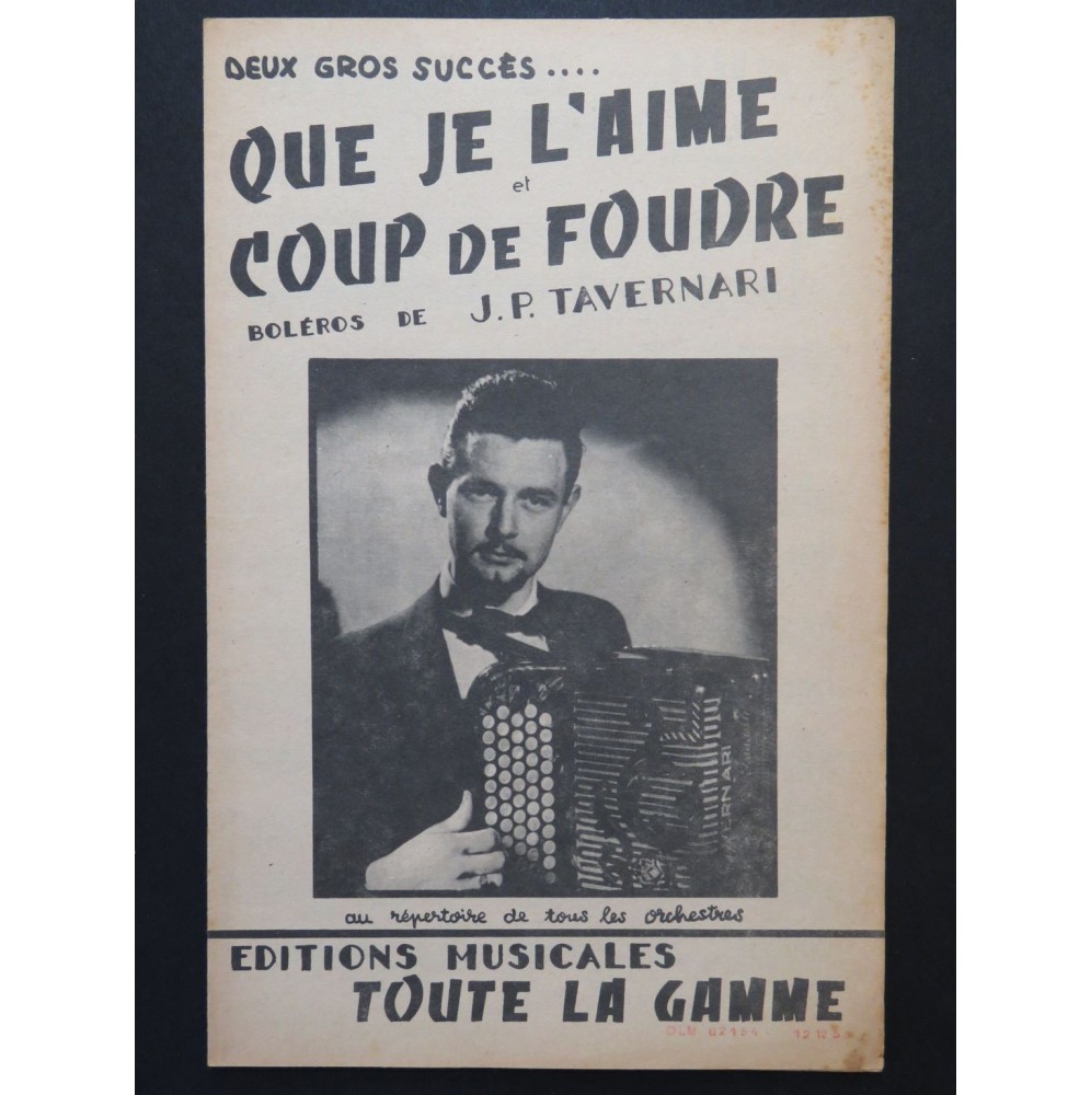 Que je l'aime & Coup de Foudre Boléro Accordéon 1959