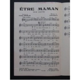 Etre Maman Valse chantée Louiguy 1943