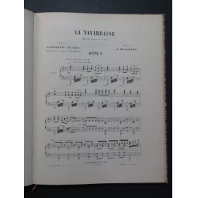 MASSENET Jules La Navarraise Piano Chant 1895