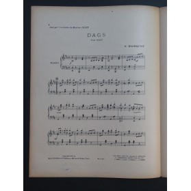 BLOMQUIST G. Dags Piano 1925