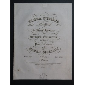 GIULIANI Mauro Flora d'Italia Recueil Pièces op 146 Guitare ca1835
