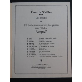 Pour la Veillée Album 12 Jolis Morceaux Violon