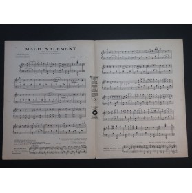 YVAIN Maurice Machinalement Piano 1922