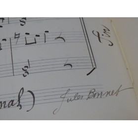BONNET Jules La Marchande des quatre Saisons Manuscrit Chant Piano 4 mains