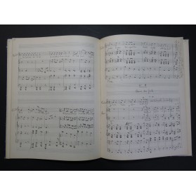 BONNET Jules La Marchande des quatre Saisons Manuscrit Chant Piano 4 mains