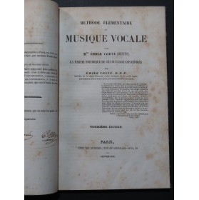 CHEVÉ Émile Méthode Élémentaire de Musique Vocale 1846