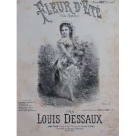 DESSAUX Louis Fleur d'Été Piano XIXe siècle