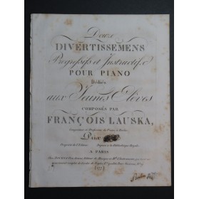 LAUSKA François Douze Divertissements Piano ca1820