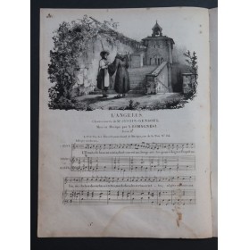 ROMAGNESI Antoine L'Angelus Chant Piano ou Harpe ca1830