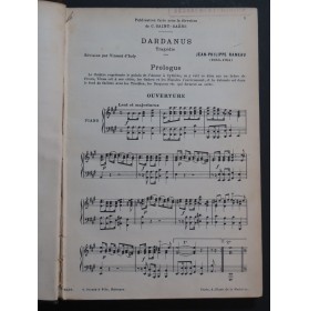RAMEAU Jean-Philippe Dardanus Chant Piano 1905