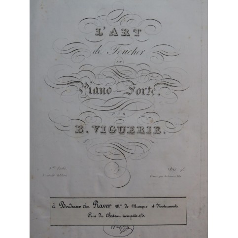 VIGUERIE Bernard L'Art de Toucher le Piano Forte ca1820
