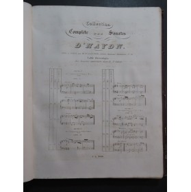 HAYDN Joseph Sonates pour Piano ca1850