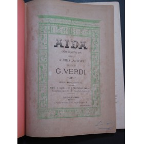VERDI Giuseppe Aïda Opéra Piano solo ca1872