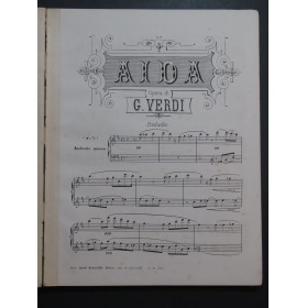 VERDI Giuseppe Aïda Opéra Piano solo ca1872