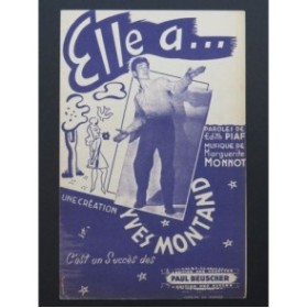 Elle a... Yves Montand Edith Piaf Marguerite Monot Chant 1945