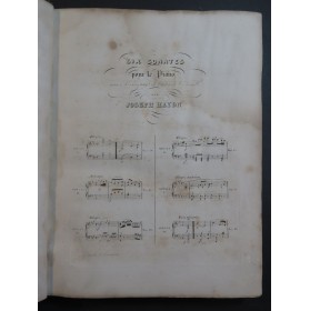 HAYDN Joseph Collection des Oeuvres pour Piano avec Violon et Basse ca1860
