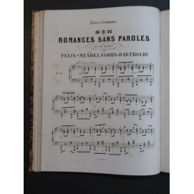 MENDELSSOHN Pièces pour Piano et Piano 4 mains ca1850