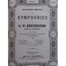 BEETHOVEN Symphonie No 3 et 4 pour Orchestre ca1840