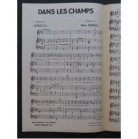 Dans les Champs Henri Bordes Chant Piano