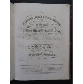 NOVELLO Vincent Collection of Motets Offertory Chant Orgue ou Piano ca1825