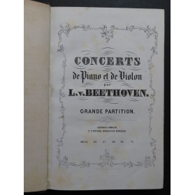 BEETHOVEN Sept Concertos et une Fantaisie Piano Orchestre ca1850