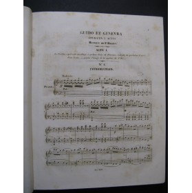 HALÉVY F. Guido et Ginévra Opéra Chant Piano 1838