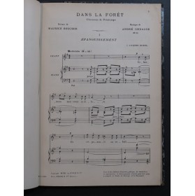 GEDALGE André Dans la Forêt Dédicace Chant Piano 1902