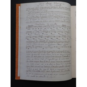 Cours d'Harmonie Manuscrit XIXe siècle