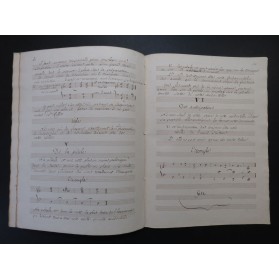Cours d'Harmonie Manuscrit XIXe siècle