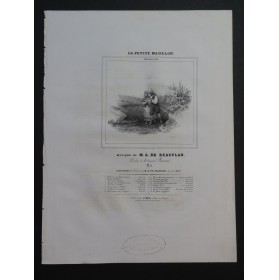 DE BEAUPLAN Amédée La Petite Madelon Chant Piano ca1840