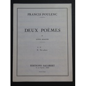 POULENC Francis Deux Poèmes Chant Piano