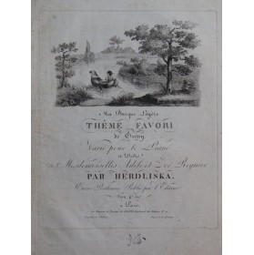 HERDLISKA Henric Ma Barque Légère Piano ca1830