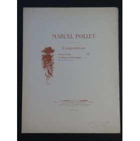 POLLET Marcel La Chanson du Troubadour Chant Piano