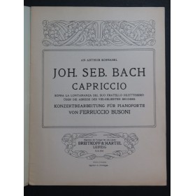 BACH J. S. BUSONI Capriccio Piano