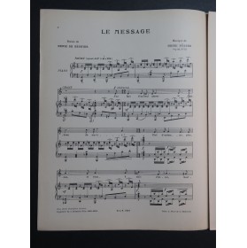 BÜSSER Henri Le Message Chant Piano 1909