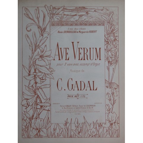 GADAL C. Ave Verum Chant Orgue