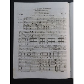 PANSERON Auguste Sous l'abri du rivage Chant Piano ca1840