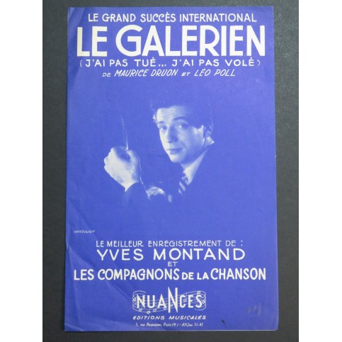 Le Galérien Yves Montand Léo Poll Chant 1947
