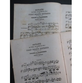 LECLAIR Jean-Marie Sonate G dur Piano Violon ca1860
